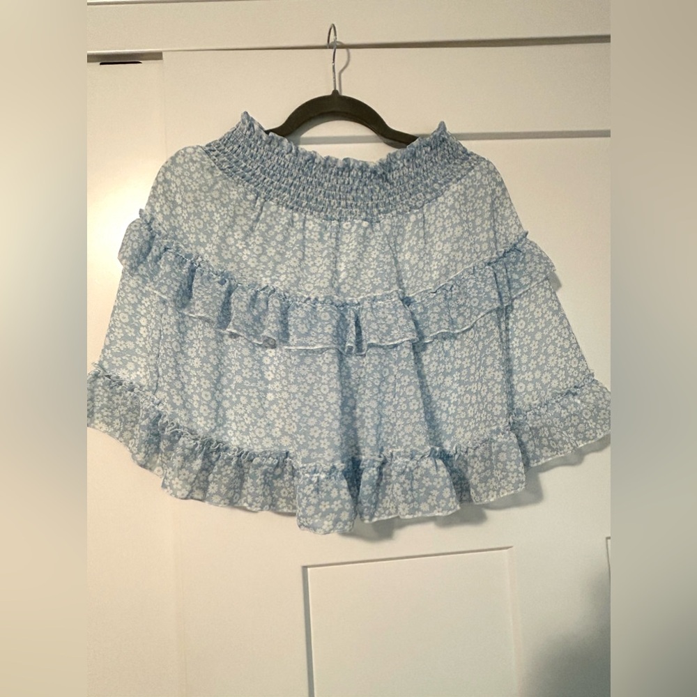 Altar’d State blue floral print skirt - Picture 3 of 3